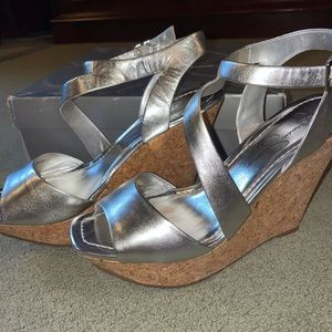 Jessica Simpson Silver Wedges Heels